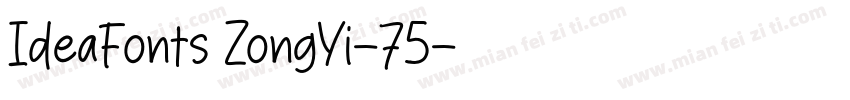 IdeaFonts ZongYi-75字体转换
